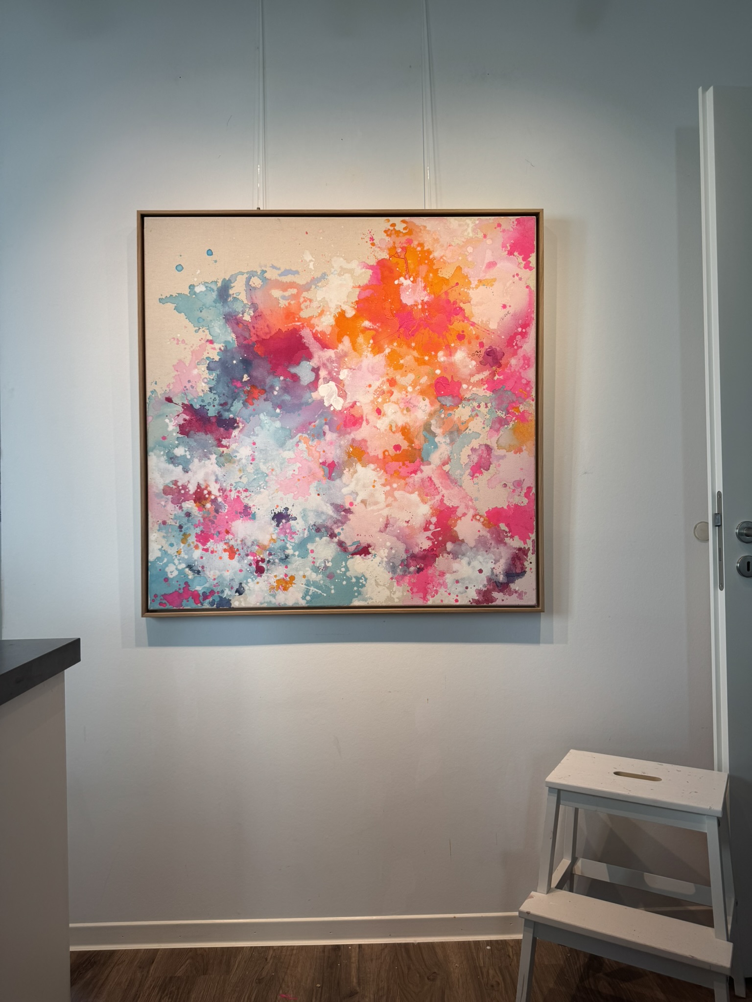 Neonrauschen - Augenblick, 2026, Acryl auf roher Baumwollleinwand, Ansicht 8